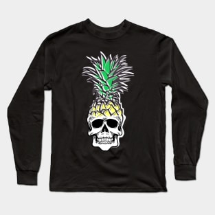 Pineapple Skull Head Combination Vintage Long Sleeve T-Shirt